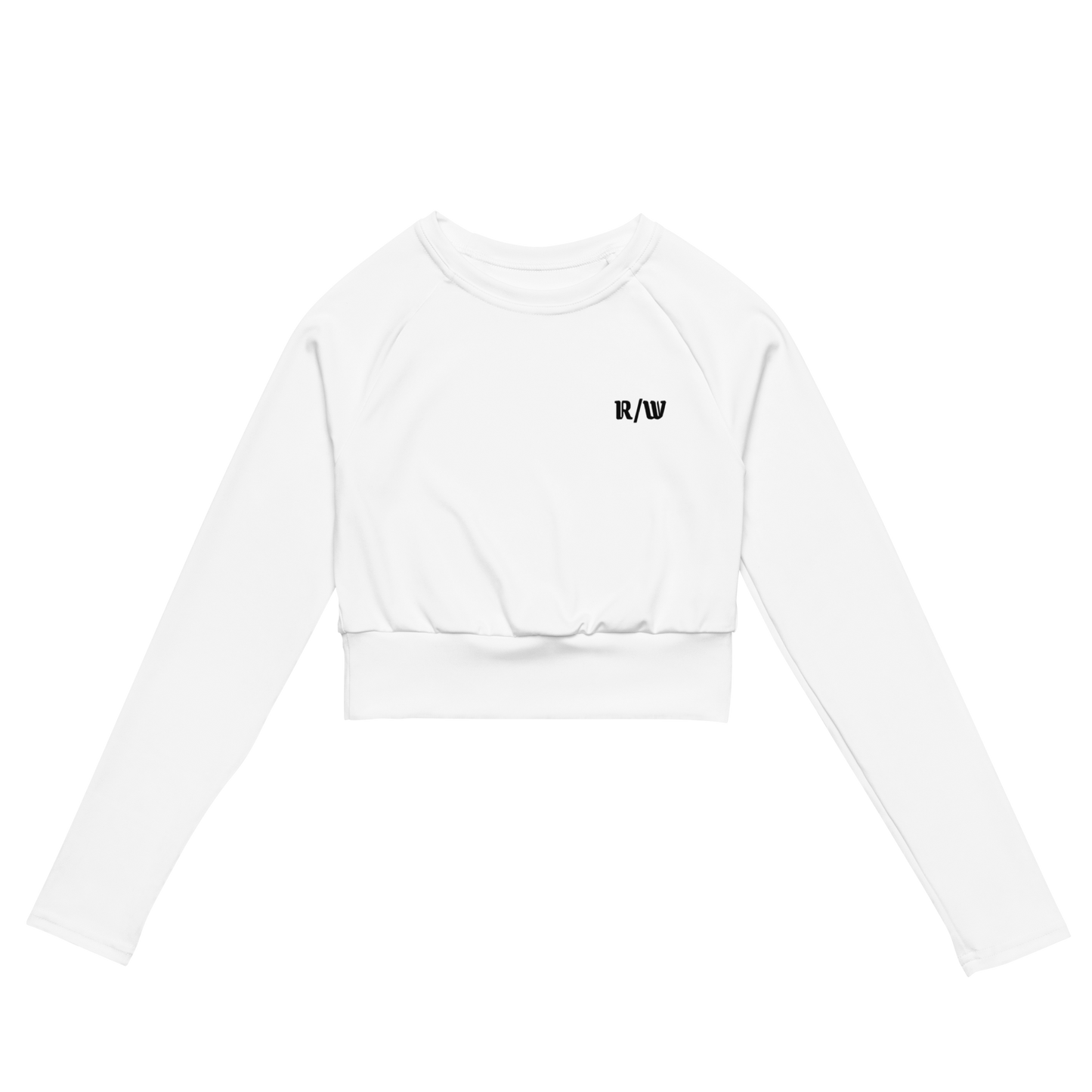 R/W | Long-Sleeve Crop Top (White)